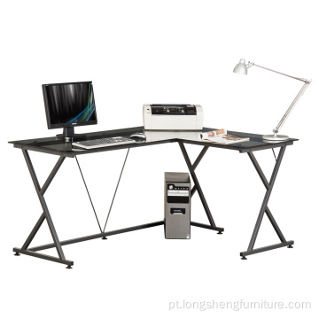 Mesa de computador em formato de L para produtos de escritório